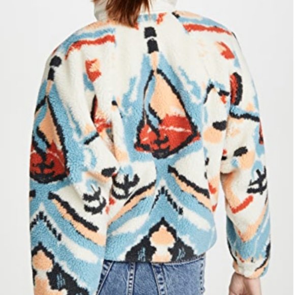 Free People Hit The Slopes Printed Fleece Jacket (SMALL) - Picture 2 of 3